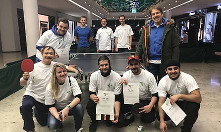 PingPong Challenge in der Glacis–Galerie